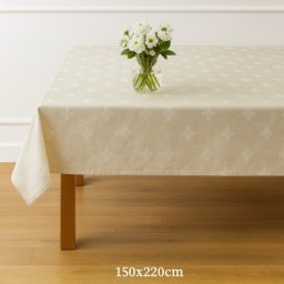 Stolnjak Petra 150x220cm Svetlo krem boja ( VLK000684-svetlokrem )