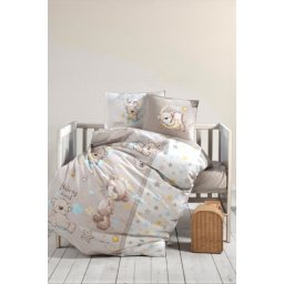 Bebi posteljina od 100% pamuka - Litlle Bear - savršena udobnost za miran san ( VLK000639-littlebear )
