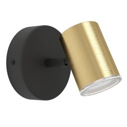 SPOT LAMPA ZIDNA ZA KUPATILO 1XGU10 CONSUMA 1 CRNA-ZLATNA 300583 EGLO