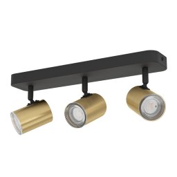 SPOT LAMPA ZA KUPATILO 3XGU10 CONSUMA 1 CRNA-ZLATNA 300585 EGLO