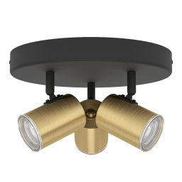 SPOT LAMPA ZA KUPATILO 3XGU10 CONSUMA 1 CRNA-ZLATNA 300586 EGLO