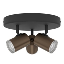 SPOT LAMPA ZA KUPATILO 3XGU10 CONSUMA 1 CRNA-BRAON 300591 EGLO