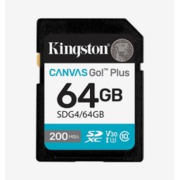 Kingston SD Card 64GB, Canvas Go! Plus UHS-1 U3 V30 ( SDG4/64GB )