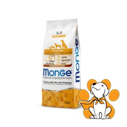 Monge Monoprotein All Breeds Adult Turkey and Rice&Potatoes 12kg, Granule Za Pse