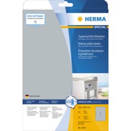 Herma etikete 210x297 A4/1 1/25 aluminium look ( 02H4224 )