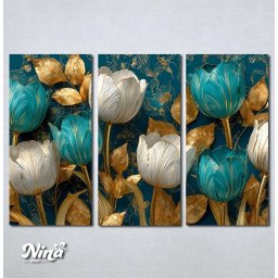 Slike na platnu Tirkizni tulipani Nina685_3