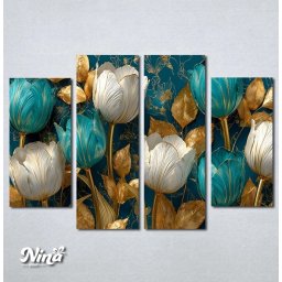 Slike na platnu Tirkizni tulipani Nina685_4
