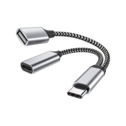 Fast asia Adapter Tip C na Tip C (z) + USB (z)