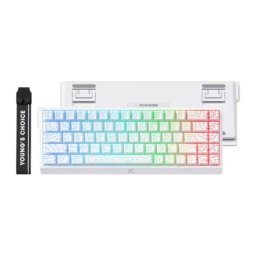 McHose Ace 68 Hall Effect Magnetic Switch white topographic Gaming tastatura