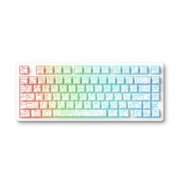 McHose Jet 75 Hall Effect Magnetic Switch white topographic Gaming tastatura