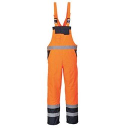 Portwest Radne pantalone sa tregerima contrast s489 postavljene narandžaste, vel.xl ( 61320 )