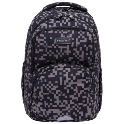 Ranac đački anatomski 3zipa 1džep AB200 Grey Bricks 24.Head crno-sivi