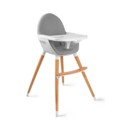 KINDERKRAFT HIGH STOLICA ZA HRANJENJE 2U1 FINI GREY