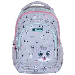 Ranac đački anatomski 3zipa Kitty The Cute Astrabag sivi