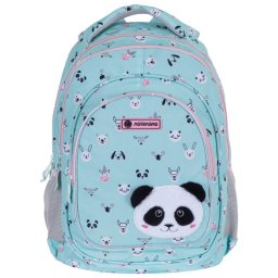 Ranac đački anatomski 3zipa Teddy Panda Astrabag tirkizni