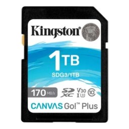 Kingston SD Card 1TB, Canvas Go! Plus, SDXC Class10 UHS-1 U3 V30 ( SDG4/1TB )
