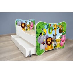 Dečiji krevet 140x70 cm happy kitty + fioka madagascar ( 7542 F )