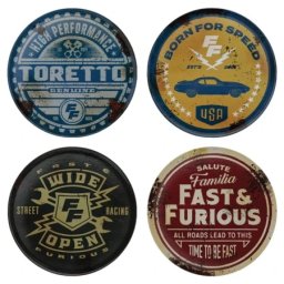 Fanattik Fast & Furious Set of 4 Vintage Style Coasters ( 073039 )