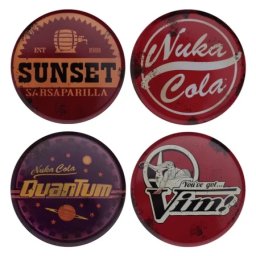 Fanattik Fallout Set of Four Metal Drinks Coasters ( 073049 )
