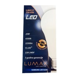 LUMAX E27/25W/2250LM/6500K/35000H/SAMSUNG CIP