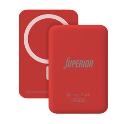 POWER BANK EXTERNA BATERIJA SUPERIOR MAGSAFE 15W 10000mAh CRVENA ŽIČNO USB-C + BEŽIČNO PUNJENJE *SR NOVO +