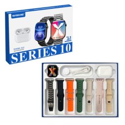 Smart watch wisme-x15 crni i bluetooth slusalice set (7 narukvica) ( SW433 )