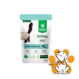 Nature's Protection Cat Skin&Coat Chicken&White Fish 85g, Komadići u Sosu