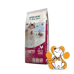 BEWI DOG H-Energy 25kg, Lako Svarljiva Hrana Za Odrasle i Visoko Aktivne Pse