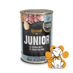 BELCANDO Junior s piletinom i jajima 400g, Konzerve za Mlade Pse koji Rastu