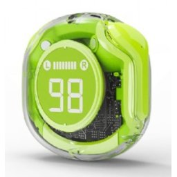 TWST-01-G Gembird bluetooth V5.4 slusalice, TWS, LCD, Transparent, green