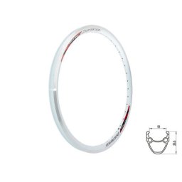 Galaxy obruč 24X1.75 alu dupli beli ( 150073 )