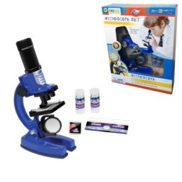 Mikroskop set 23pcs 100/200/450x plavi 21351 ( 95/21351 )