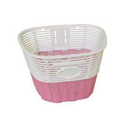 Korpa prednja plastična 144 (sa poklopcem) roza/bela ( 090061 )
