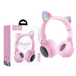 hoco. Bežične stereo slušalice, Bluetooth v5.0, 300mAh - W27 Cat Ear Pink
