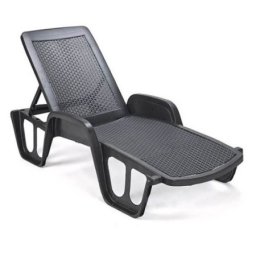 Baštenska ležaljka plastična sklopiva Pool Antracite ( 037989 )