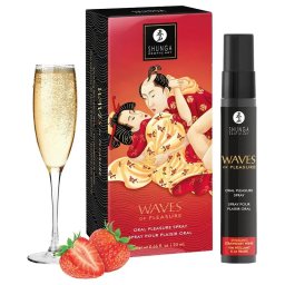 Shunga Oralni sprej šampanjac i jagoda Waves of Pleasure