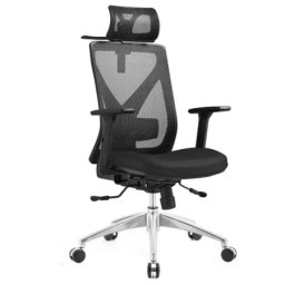 Ergonomska radna stolica M 296 - naslon mreža/sedište štof, alu-baza ( 5344 )