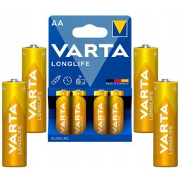 VARTA LONGLIFE AA 1.5V LR6 MN1500, PAK4 CK, ALKALNE baterije