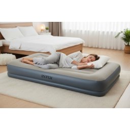 Intex twin pillow rest mid-rise airbed w/ fiber-tech rp 99x191x30cm ( 64116ND )