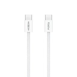 Moxom mx-cb369 pleteni fast 60w 3a type-c na type-c 1m beli Usb data kabal ( U2213 )