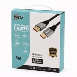 Kettz hdmi kabl hk-k050m premium v1.4 gold 5m 4k30hz 19+1 ( 101-85 )