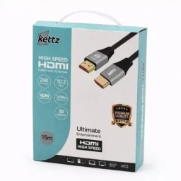 Kettz hdmi kabl hk-k150m premium v1.4 gold 15m 4k30hz 19+1 ( 101-87 )