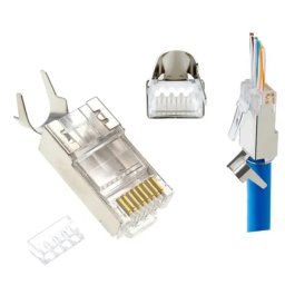 LC-PTF7-01/50 Gembird Zasticeni modularni CAT7 prolazni utikac 15u pozlacen, FTP, SFTP, 50 kom.