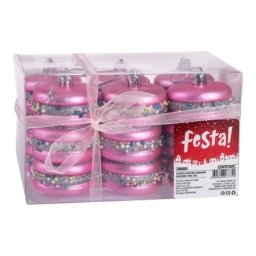 Festa sugared novogodišnji ukras macaroon roze 8cm 6k ( 780805 )