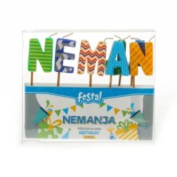 Festa natalis rođendanska svećica - odaberite ime nemanja ( 724186 )
