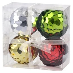 Festa icy foam novogodišnja kugla hologram jednobojne 8cm 4k ( 780154 )
