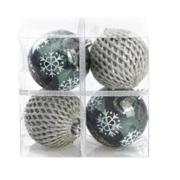 Festa icy special novogodišnja kugla sivo-plava 8cm 4k ( 780106 )