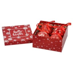 Festa moonlight square novogodišnja kugla hello winter 7.5cm miks 4k ( 780212 )