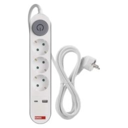 Emos p1322pd Kabl produžni sa prekidačem 1×usb-a+1×usb-c 2m/3r ( 3646 )