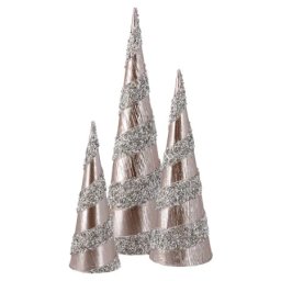 Festa velvet jelka gliter srebrna 3k 15 × 52cm 14 × 42cm 10.5 × 31cm ( 761064 )